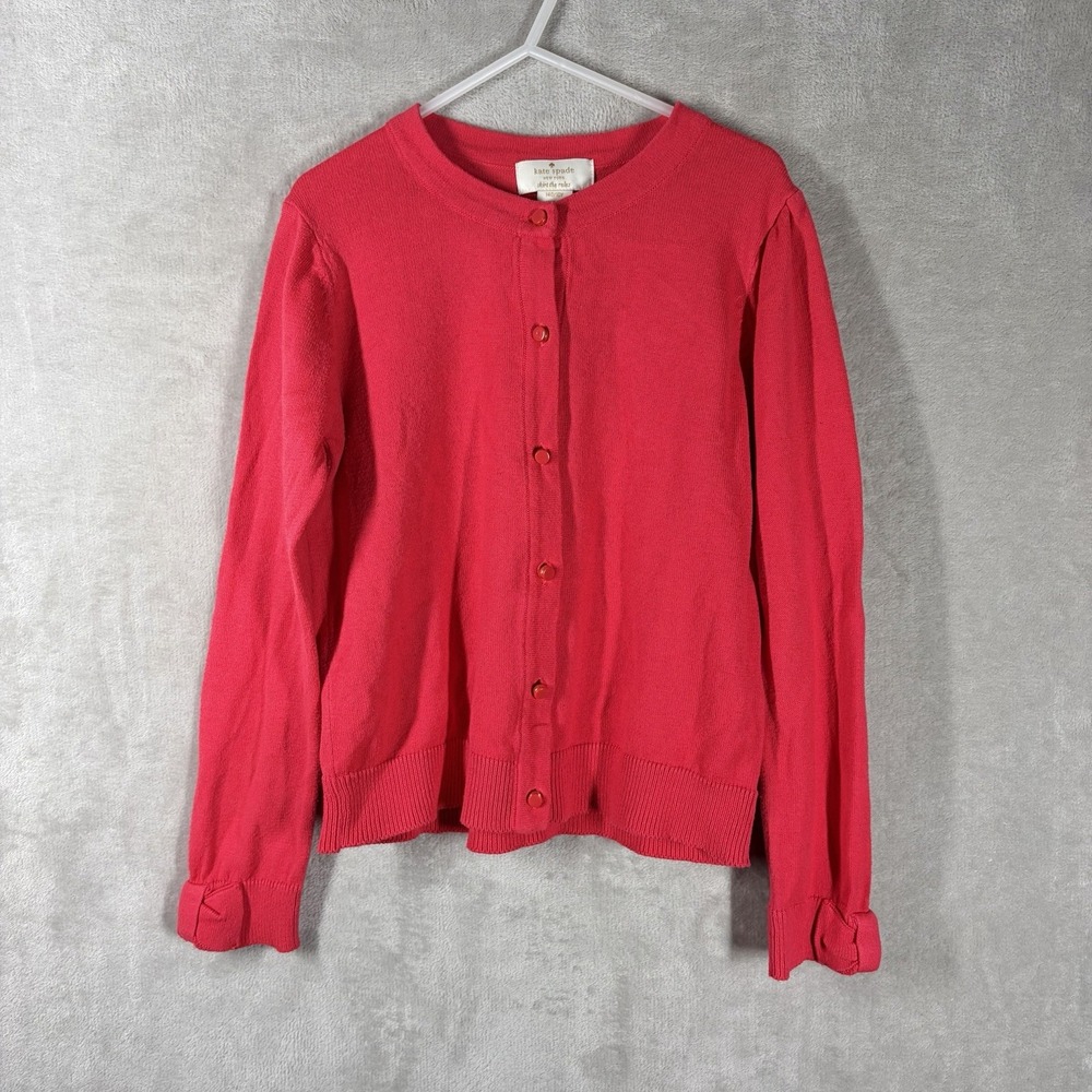 Kate Spade Girls Red Cardigan Size 10 Button Up School Cute Preppy